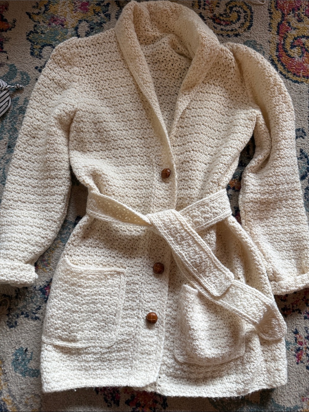 Handmade Crochet cream cardigan
